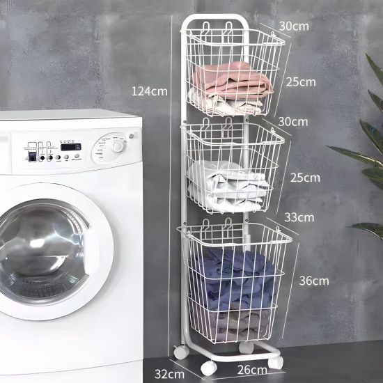 Three-Tier Square Laundry Basket